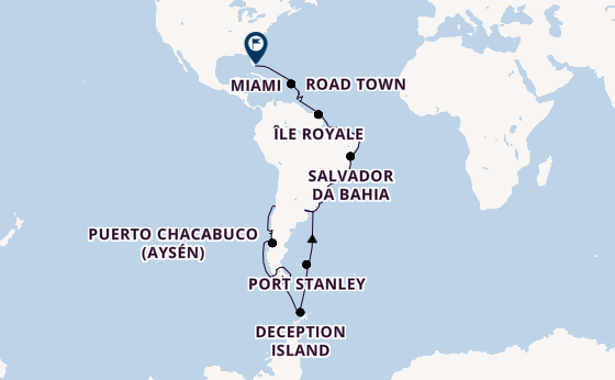 South America from Valparaíso (Santiago), Chile with the Azamara Quest
