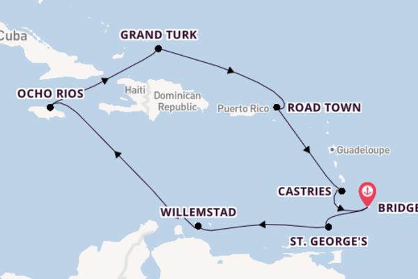 Caribbean from Bridgetown, Barbados with the Britannia 