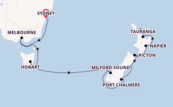 Noordam – Oud & Nieuw in Sydney & de natuur van Nieuw-Zeeland ontdekken