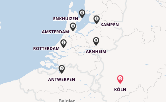 Ijssel ab Köln, Deutschland auf der MS VistaBaroness