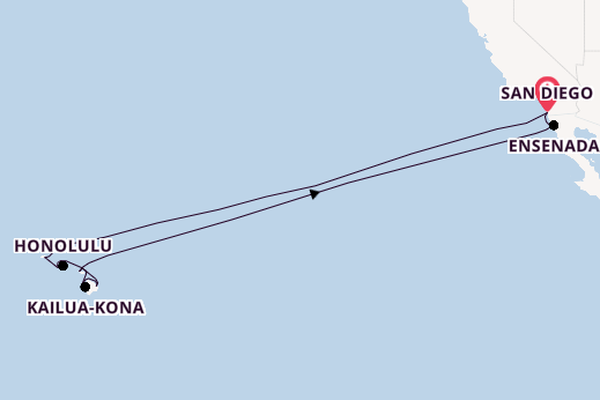 Polynesië vanaf San Diego, Verenigde Staten met de Zaandam