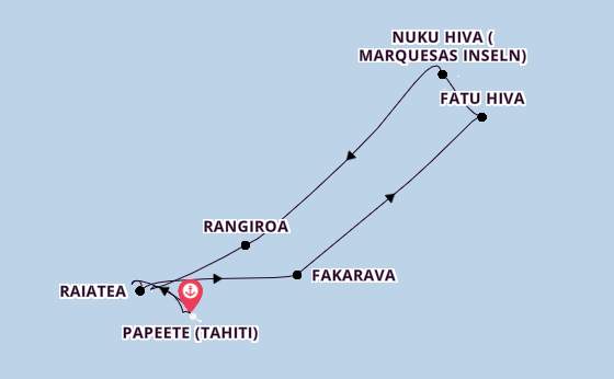 Französisch-Polynesien ab Papeete (Tahiti), Französisch-Polynesien auf der Silver Whisper