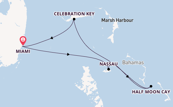 Karibik ab Miami auf der Carnival Sunrise