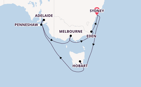 Australia from United Kingdom with the Celebrity Solstice