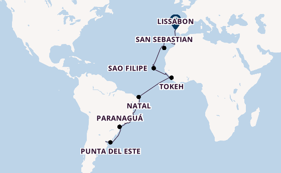 Transatlantik ab Buenos Aires, Argentinien auf der Silver Endeavour