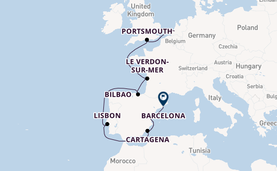 Western Mediterranean from Rotterdam, Netherlands with the Rotterdam