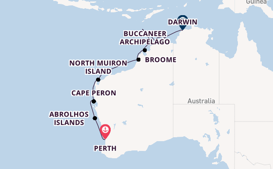 Australië vanaf Perth, Australië met de Silver Cloud