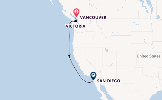 West Coast USA from United Kingdom with the Disney Wonder
