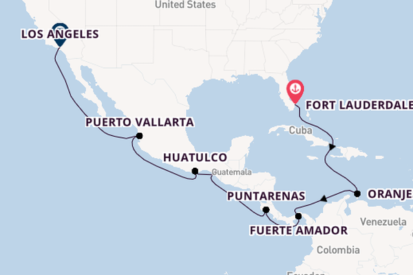 Midden-Amerika vanaf Fort Lauderdale, Verenigde Staten met de Island Princess