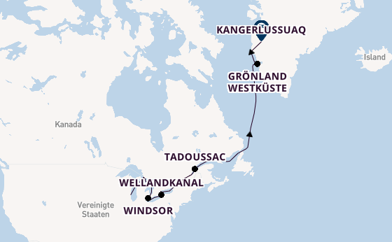 Arktis ab Milwaukee, Wisconsin, USA auf der HANSEATIC inspiration