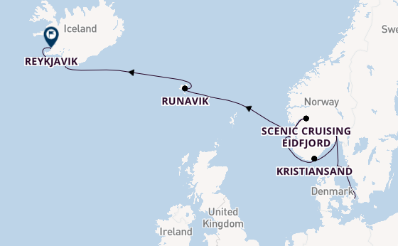 Norway from Copenhagen, Denmark with the Azamara Journey
