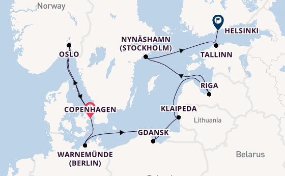 Norway from Copenhagen, Denmark with the Norwegian Jewel