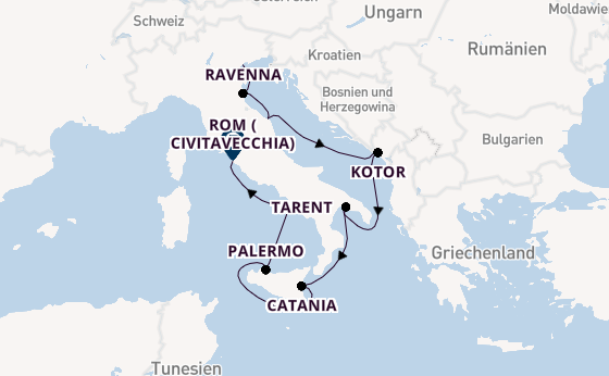 Westliches Mittelmeer ab Venedig, Italien auf der Azamara Journey