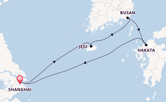 Ostasien ab Shanghai, China auf der MSC Bellissima