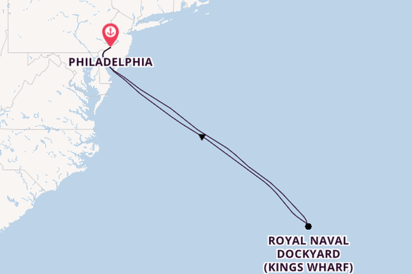 Amerikaanse Oostkust vanaf Philadelphia, Verenigde Staten met de Norwegian Pearl