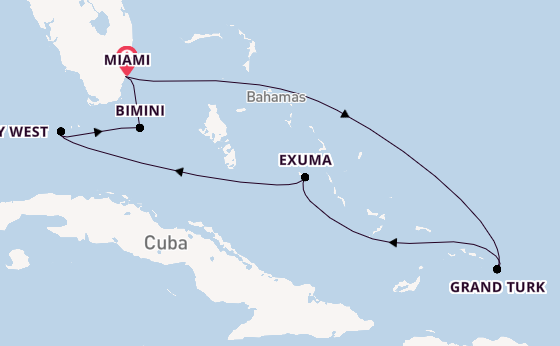 Caribbean vanaf Miami, Verenigde Staten met de Silver Shadow