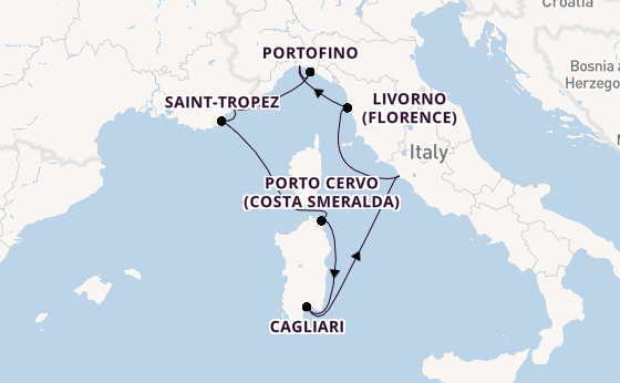 Western Mediterranean from Rome (Civitavecchia), Italy with the EXPLORA I