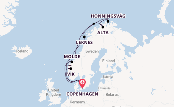 Norway from Copenhagen, Denmark with the Silver Spirit