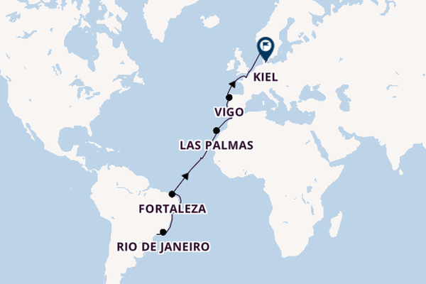 Costa Diadema – 29 Nächte All-inclusive-Erlebnis von Südamerika bis Nordeutschland & São Paulo intensiv