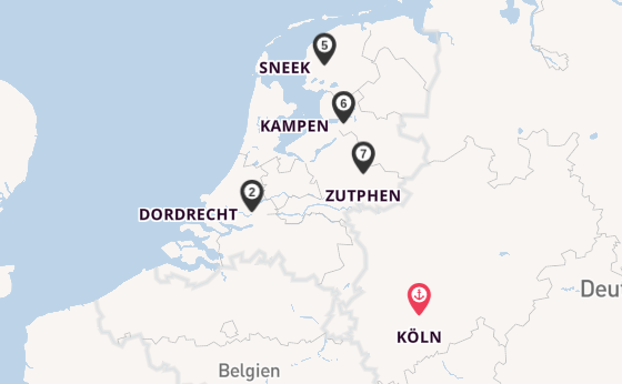 Rhein ab Köln, Deutschland auf der MS COMPASS OPERA
