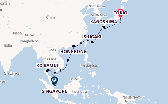 Oost-Azië vanaf Tokio, Japan met de Seven Seas Explorer