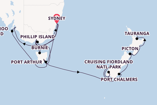 Australia from Sydney, Australia with the Noordam
