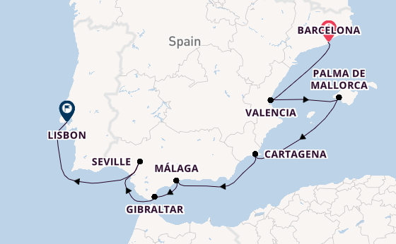 Western Mediterranean from Barcelona, Spain with the Azamara Journey