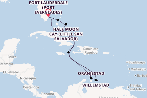 Caribbean from Fort Lauderdale (Port Everglades), Florida with the Rotterdam