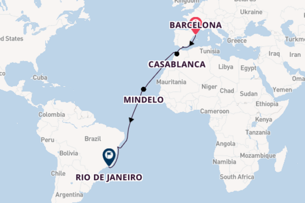 Transatlantic & Repositioning from Barcelona, Spain with the MSC Magnifica