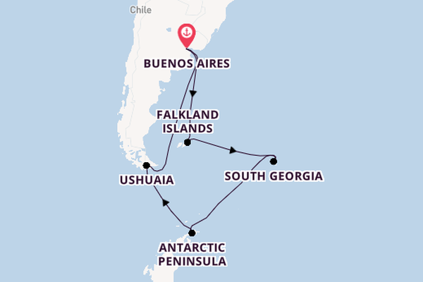 South America from Buenos Aires, Argentina with the Scenic Eclipse II