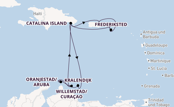 Karibik ab La Romana, Dominikanische Republik auf der Mein Schiff 1