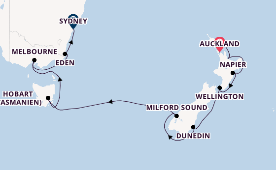 Australien und Neuseeland ab Auckland, Neuseeland auf der Azamara Pursuit
