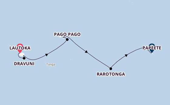 Polynesië vanaf Lautoka, Fiji met de Norwegian Spirit