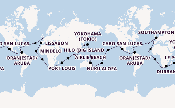 Weltreise ab Miami auf der Queen Elizabeth