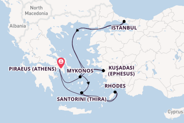 Eastern Mediterranean From Athens with the Norwegian Viva