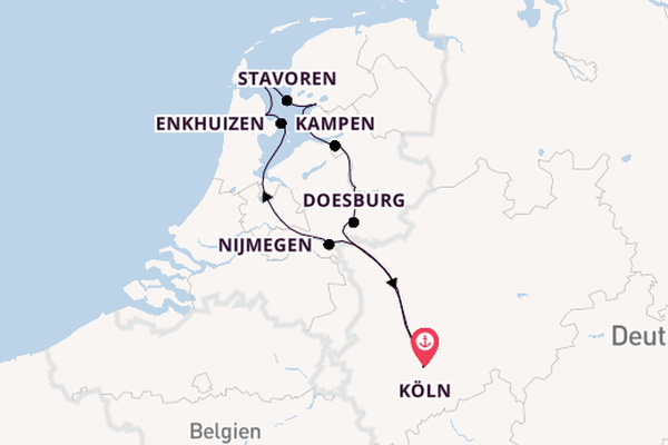 Ijssel ab Köln, Deutschland auf der MS VistaGracia