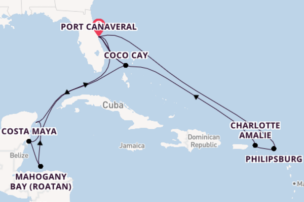 Orlando & Wonders of the Caribbean - Double cruise