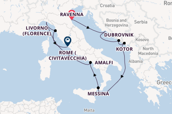 Mediterranean from Ravenna, Italy with the Celebrity Constellation