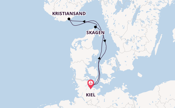 Norwegen ab Kiel, Deutschland auf AIDAbella