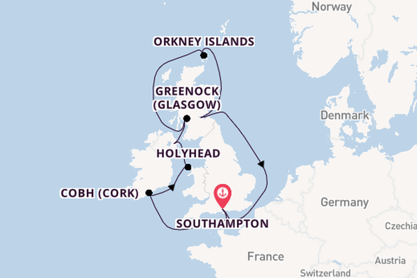United Kingdom from Southampton, England with the Regal Princess