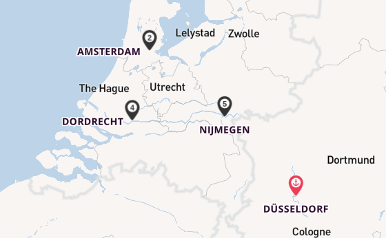Rhein ab Düsseldorf, Deutschland auf der VIVA ENJOY