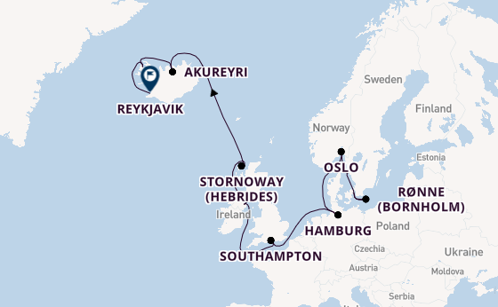 British Isles from Copenhagen, Denmark with the EXPLORA IV