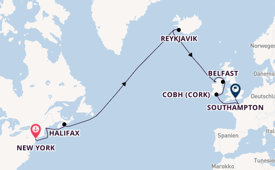 Transatlantik ab New York auf der Norwegian Getaway