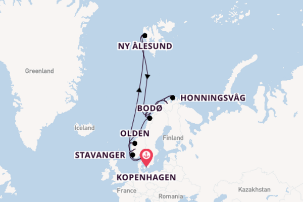 Noorwegen vanaf Kopenhagen, Denemarken met de Azamara Journey