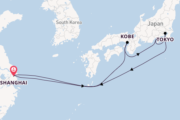 Japan from Shanghai, China with the Spectrum of the Seas
