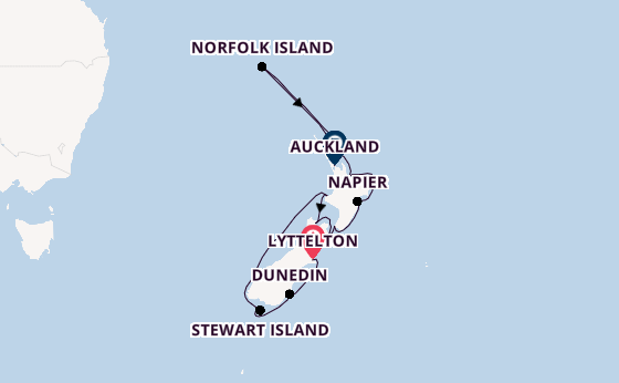 Neuseeland ab Lyttelton, Neuseeland auf der HANSEATIC spirit