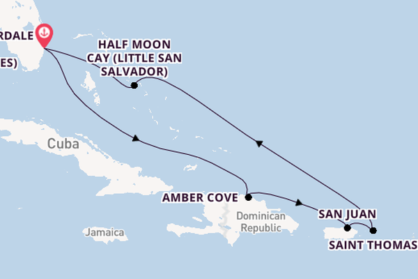 Caribbean from Fort Lauderdale (Port Everglades), Florida with the Nieuw Amsterdam