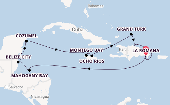 Caribbean vanaf La Romana met AIDAbella