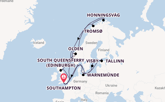 Norway from Southampton, England with the Sky Princess 