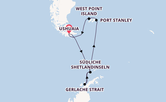 Südamerika ab Ushuaia, Argentinien auf der MS Roald Amundsen